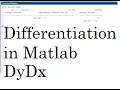 Matlab Tutorial Part 16 How to do Differentiation Integration in matlab