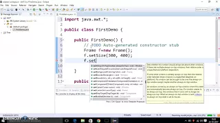 2 Java Program to create Frame first way