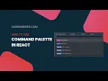 Command Palette in React 18