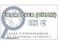 6 Character Data Type in C char