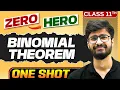 Binomial Theorem Full Chapter in ONE SHOT Chapter 7 Class 11 Maths
