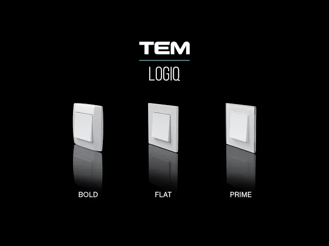 Сериен девиаторен цвят Черен Logiq TEM, SQ63BKXO - три варианта на ключове Bold, Flat и Prime.