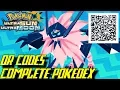 Pokemon Ultra Sun and Ultra Moon - Complete Pokedex ALL QR Codes Shinies
