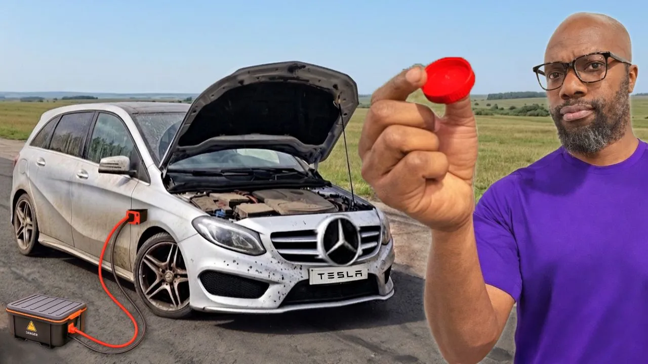 Mercedes Wanted $20,000 to Fix This Tesla-Powered EV… I Used a bottle cap