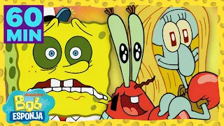 Bob Esponja | O Melhor da 5ª Temporada de Bob Esponja em 1 Hora! Parte 1 | Bob Esponja em Português