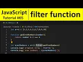JavaScript Tutorial 65 - filter function in JavaScript Programming For Beginners