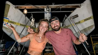 Who Said Boat Projects Aren’t Sketchy??? DIY Catamaran Rebuild | Ep.95