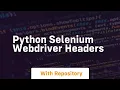 python selenium webdriver headers