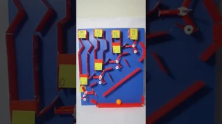 Mechanical adding machine made of Strawbees