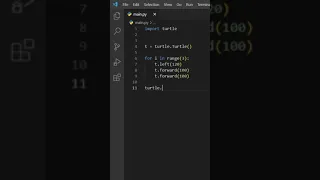 How to draw a triangle using turtle in Python