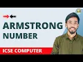 Armstrong number function in Java Computer Class 10 ICSE ISC Java Programming