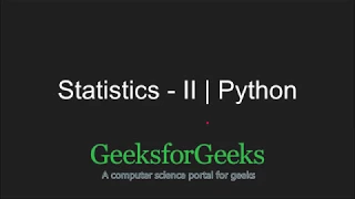 Python Programming Tutorial Statistical Functions - Part 2 GeeksforGeeks