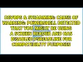 Cause of Warning PowerShell detected that you might be using a screen reader and has disabled