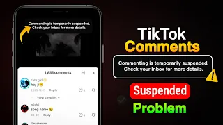 Tiktok Comment Suspended Problem Fix Comments banned problem solved 2026