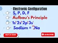 Electronic Configuration Made Easy Aufbau s Principle S P D F Sodium