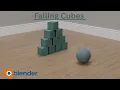 Falling Cubes Simulation In Blender