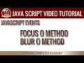 Java Script focus Blur event in Hindi Understand Focus And Blur Event Using event in JavaScript