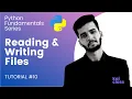 Reading Writing files with open function in Python Tutorial Python Fundamentals