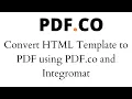 Convert HTML Template to PDF using PDF co and Integromat