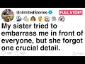 My sister tried to embarrass me in front of everyone but she forgot one crucial detail FULL STORY
