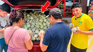 REGALO una CAMIONADA de ANONAS en las CALLES de EL SALVADOR