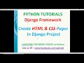 Html and CSS in Django Projects django html css pages rendering html templates in django