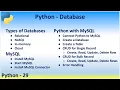 Python 29 Database Relational NoSQL Cloud MySQL Connector Connect CRUD - Create Read Update Delete