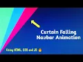 Curtain Falling Animation Effect Using HTML CSS and JS - Code IT with AK