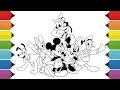 Mickey Mouse and His Friends Coloring Pages Mickey Minnie Donald Duck Daisy Goofy and Pluto