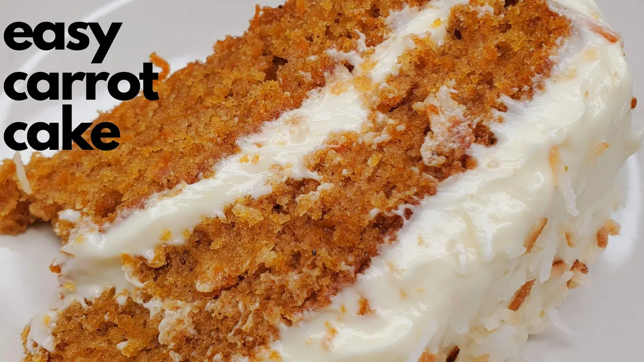 How to Make an Easy Carrot Cake with Cream Cheese Frosting - The Easiest Way. 