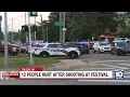 At least 12 people shot at an Ohio festival and a search for suspects is still ongoing police say