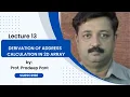 Lect 13 Derivation of address calculation in 2D array Array Data structure using C
