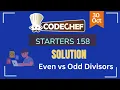 Even vs Odd Divisors CodeChef Starters 158 CodeChef Solution