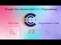 Kid Code VS Programmer Code - Triangle Star Pattern C Programming Match Code