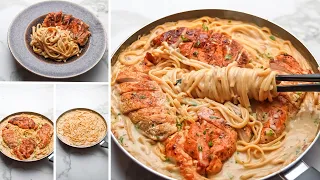 طريقه المطاعم السريه لمكرونه الفريدو بالدجاج أسرع وألذ وأجمل طريقه ف حله واحده وف عشر دقايق جاهزه 