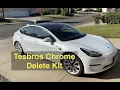 Tesbros Tesla Model 3 Chrome Delete