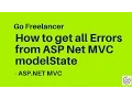How to get all Errors from ASP Net C modelState