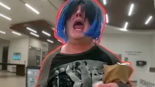 Blue Hair Freak EXPLODES Over Wrong Pronouns!