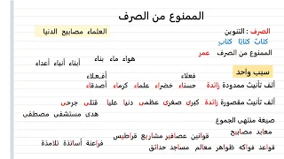 أسهل شرح درس الممنوع من الصرف الصف الثالث الاعدادى 2024 