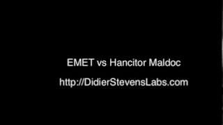 EMET vs Hancitor Maldoc