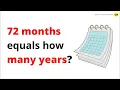 72 months equals how many years - QnA Explained