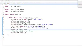 JLabel Example Java Java Programming Tutorial 2020