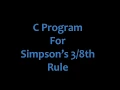 Numerical Integration C Program for Simpson s Rule