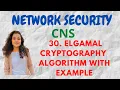 Elgamal Cryptography Algorithm - Asymmetric key cryptography CNS