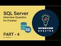 SQL SERVER FOR FRESHERS PART - 4