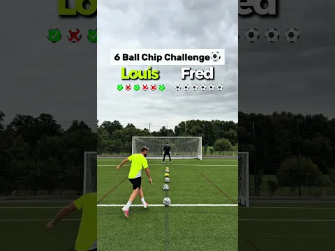 6 Ball Chip Challenge 🍟🎯⚽️ #football #soccer #futbol #challenge