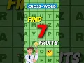 How many fruits can you spot Crossword Puzzle Challenge