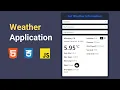 Weather App using HTML CSS and JavaScript fetch API