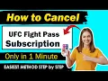 How To Cancel UFC Fight Pass Subscription NEW METHOD