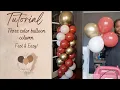 Tutorial Three color balloon column Easy Fast DIY